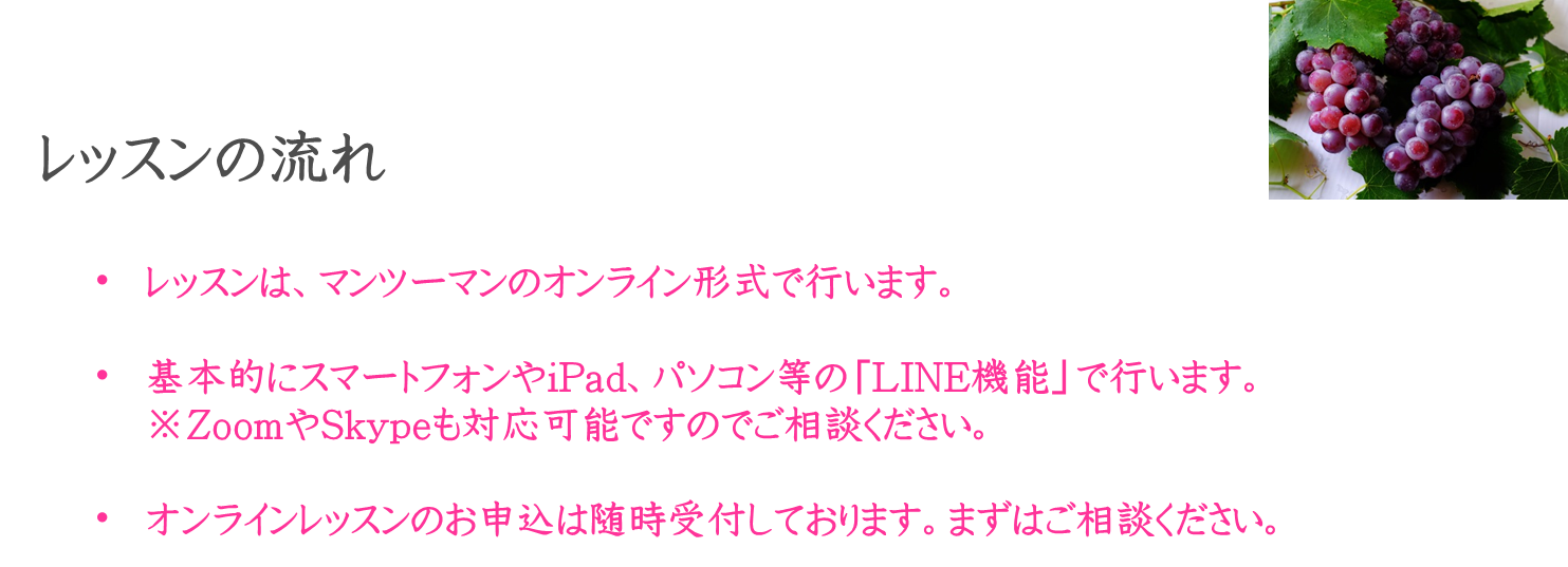 レッスンの流れ